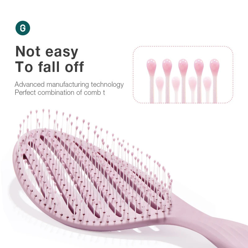Hair Brushes MR.GREEN Hollow Out Hair Brush Scalp Massage Combs Hair Styling Detangler Fast Blow Drying Detangling Tool Wet Dry Curly Hair 231128