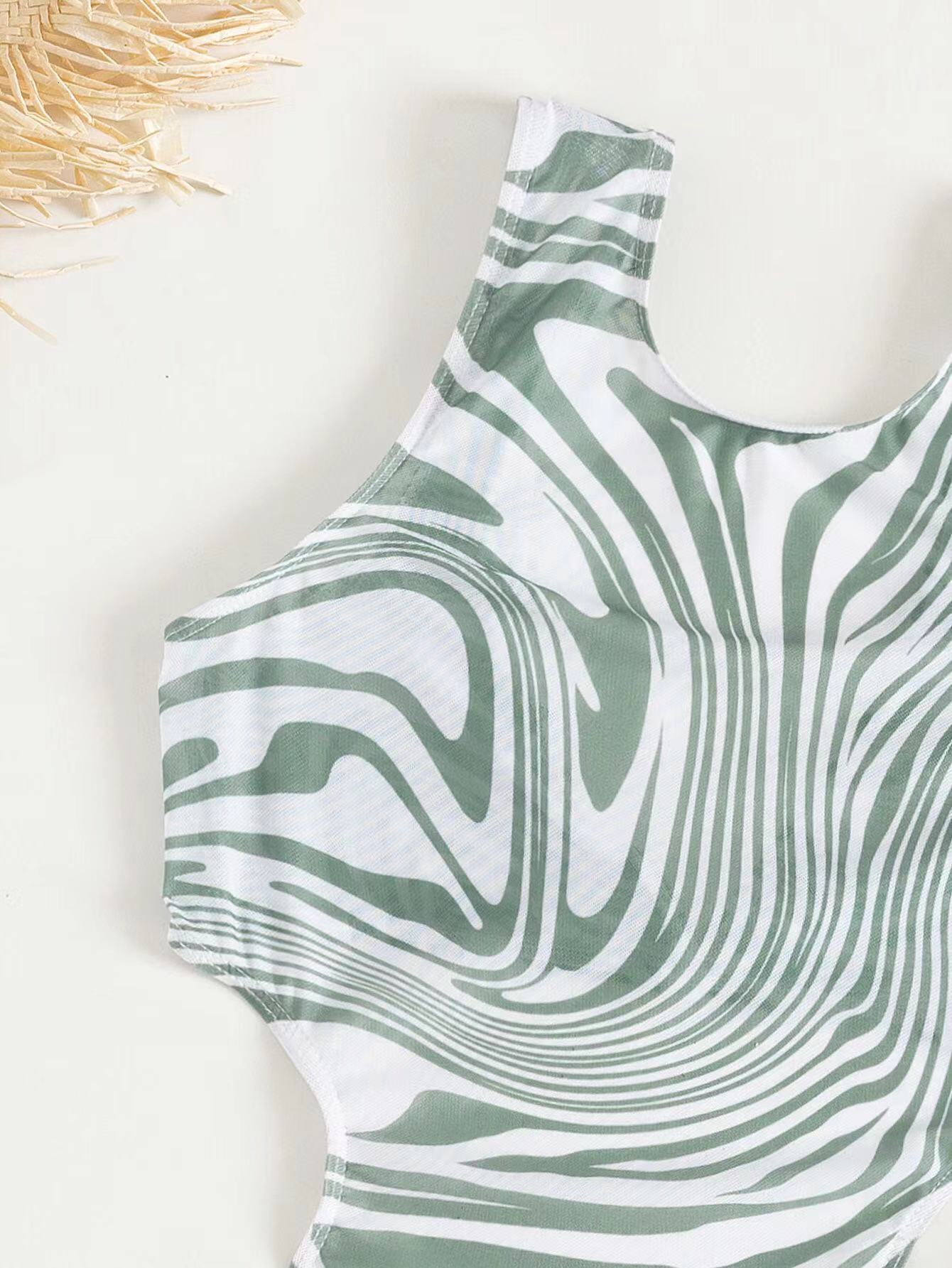 Casual Dresses Baju Renang Kawat Bawah Strip Zebra Bkini 230427