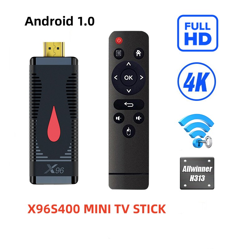 X96S400 TV Stick Android MINI Smart TV Stick 1G 8G 2G 16G Allwinner H313 Quad Core Support WIFI Multilateral Language Android 10.0