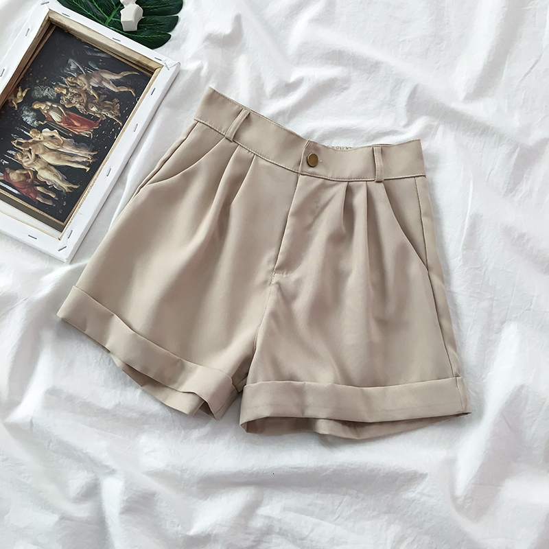 Women's Shorts High Waisted Shorts Women Simple Japanese Style Chic Casual Soft Daily Ladies Trousers Basic Loose Ins Woman Bottom All-match 2304