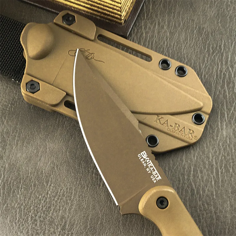 KA-BAR BK18 Short oon Fixed Blade Outdoor Combat Straight Knife Camping Hunting Tactical Defense Utility Knives BM 535 4850 3300 15080 176 940 5370