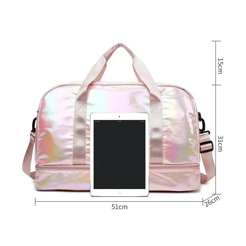Outdoor Bags Large Capacity Travel Waterproof Tote Handbag Duffle Women Yoga Fitness with Shoe Compartment 231128