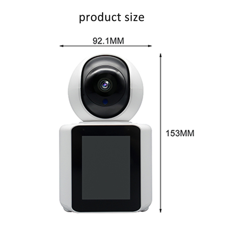 Smart WIFI Camera with 2.8 Inch Screen 1080P Two-way Audio AI Video Call Baby Monitor CCTV Surveillance Security Wireless Camera
