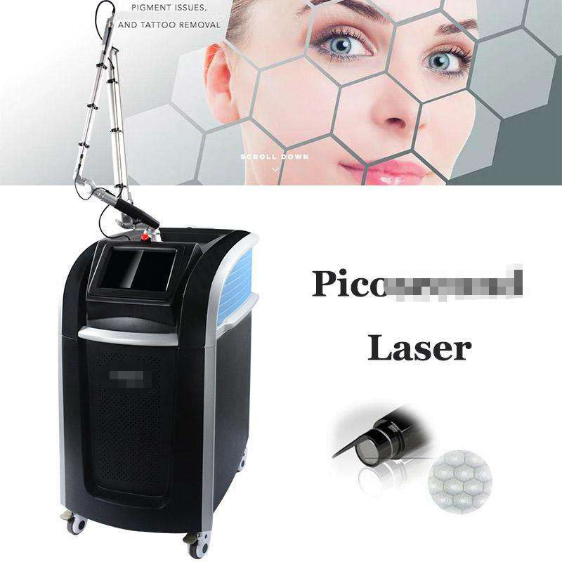 Pico Q Switched Nd Yag Laser 1064nm 532nm Picosecond Laser Tattoo Removal Machine Pore Remover Blood Vessels Removal Pigmentation Correctors Beauty Eq