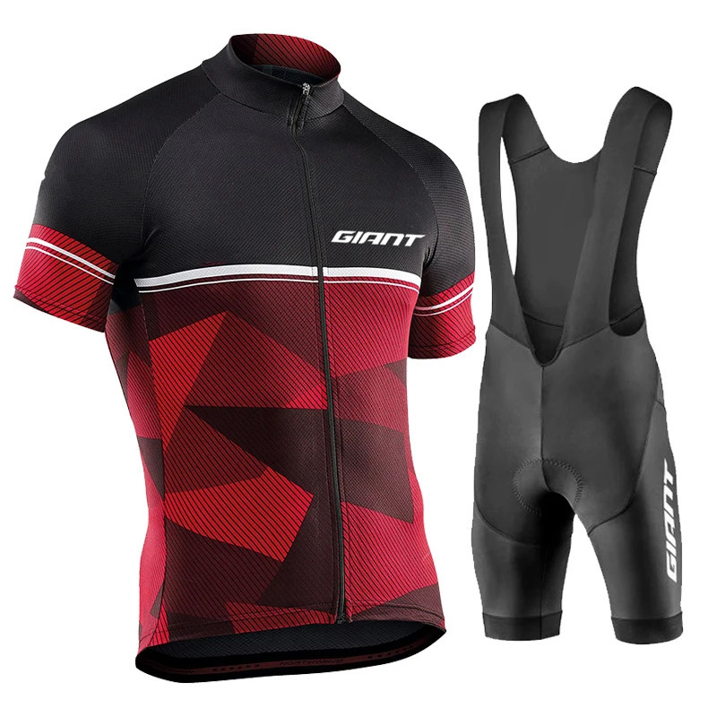 Cycling Jersey Sets Set GIANT Mens Summer Short Sleeve MTB Bicycle Uniform Ropa Ciclismo Maillot Clothing Suit 231127