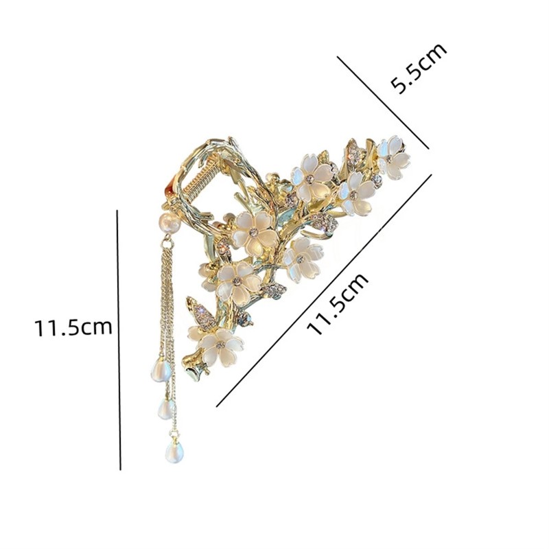 Pearl Flower Tassel Hair Claw Cute Sweet Hairpin Girl Fashion Hair Clip Headdress Party Women Hair Accessories Gift