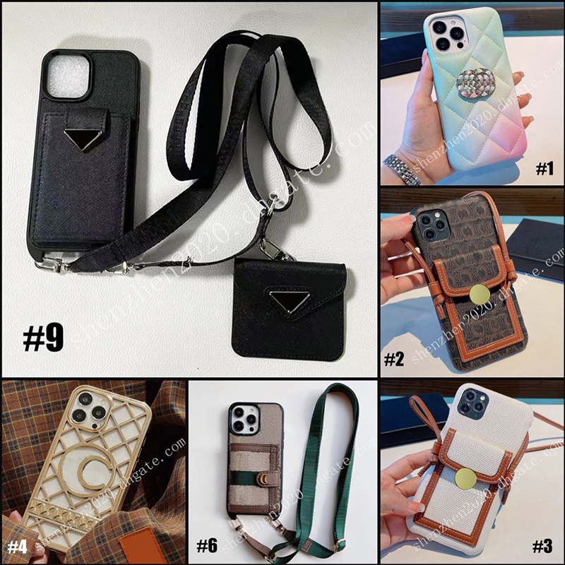 Fashion Classic Phone Case Back Cover Case with Hanging Rope Gift for I P Phones 12 13 14 15 plus pro max