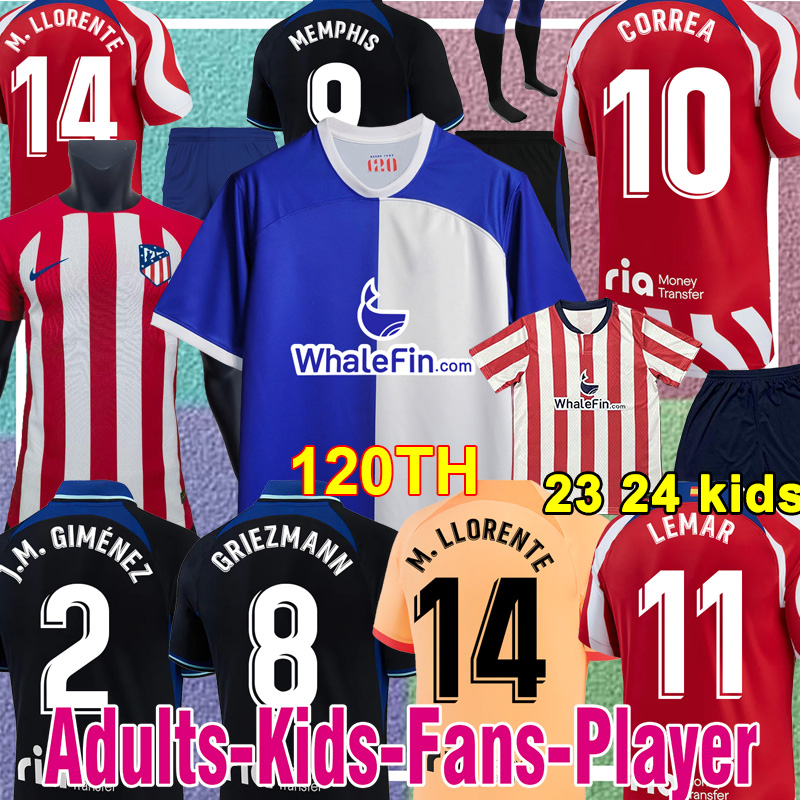 Atletico MadridS soccer jerseys 22 23 24 JOAO FELIX home 2023 2024 M. LLORENTE Correa camiseta football shirts uniforms away kids kit GRIEZMANN R. DE PAUL Cunha 81021, 23 24 home kids
Atletico MadridS soccer jerseys 22 23 24 JOAO FELIX home 2023 2024 M. LLORENTE Correa camiseta football shirts uniforms away kids kit GRIEZMANN R. DE PAUL Cunha 81021, 23 24 home kids