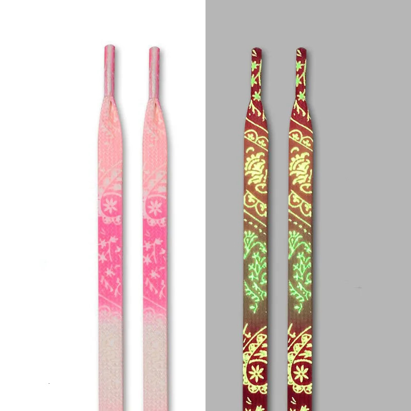 Shoe Parts Accessories 6 Colors Luminous Shoelaces Flat Suitable For All Shoes escent laces Party Get together Night Run Unisex Shoelace 1 Pair 231127