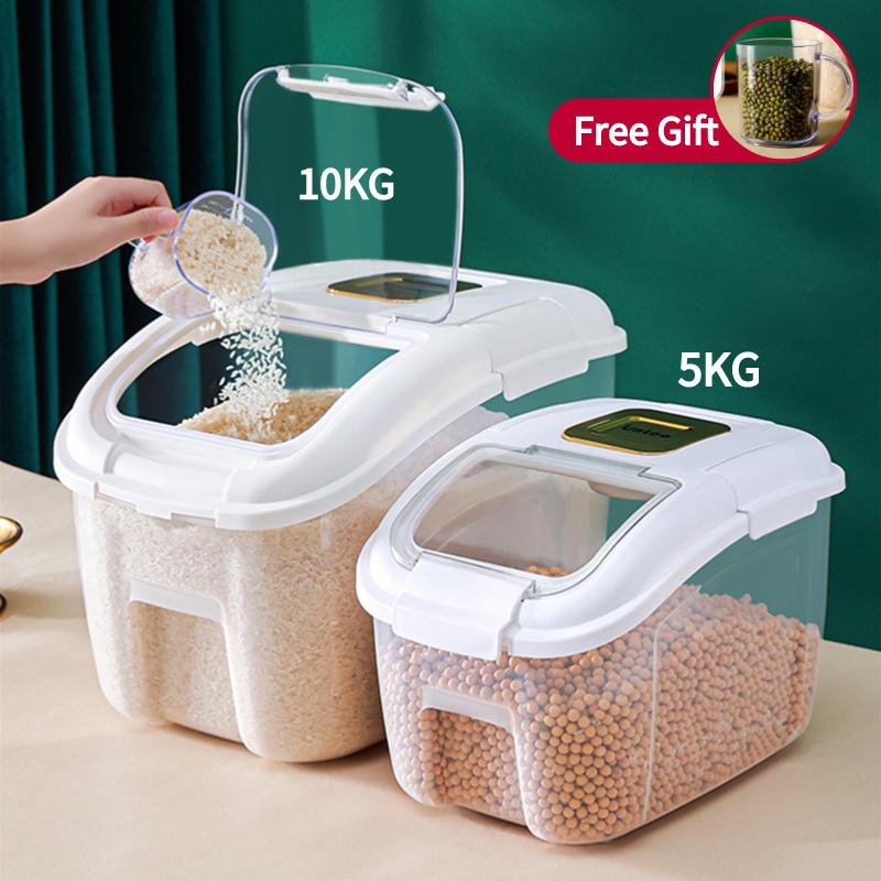 Organization 20KG Kitchen Storage Container InsectProof MoistureProof Rice Box With Wheel Sealed Cereals Bucket Pet Cat Food Storage Box
Organization 20KG Kitchen Storage Container InsectProof MoistureProof Rice Box With Wheel Sealed Cereals Bucket Pet Cat Food Storage Box