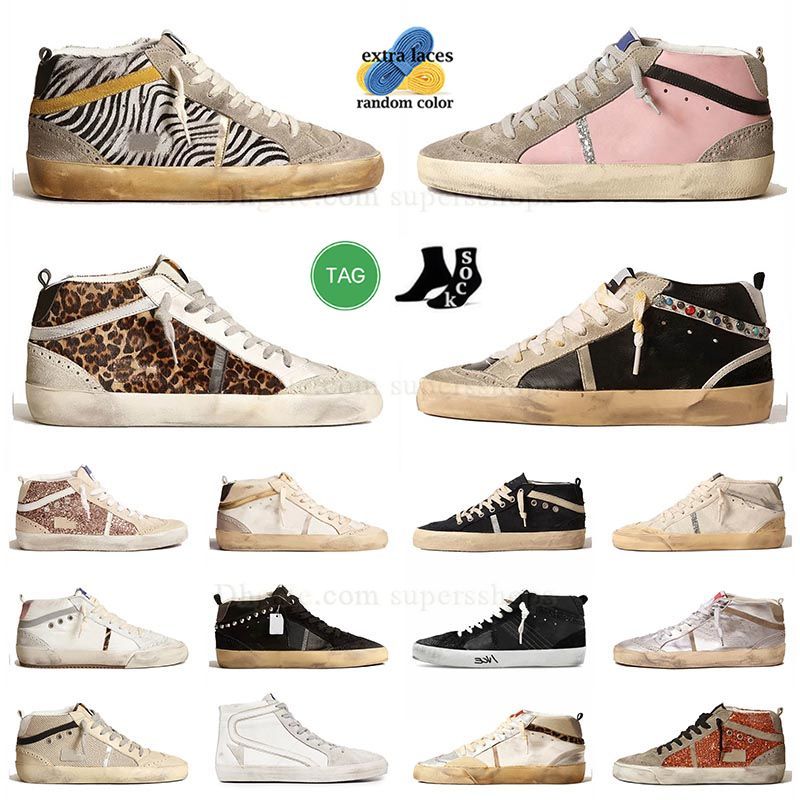 Superstar Leather golden Casual Shoes Glitter Sneakers Italy Brands Classic Do-old Dirty Shoe Suede Slide high-Top leather dhgate Vintage trainers Womens Mens