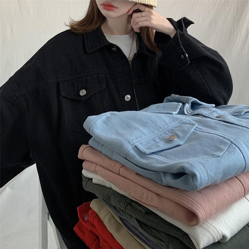 Women's Jackets Deeptown Denim Jackets Women Y2k Streetwear Coat Harajuku Fashion White Jean Jacket Female Casual Korean Style Tops Oversized 230