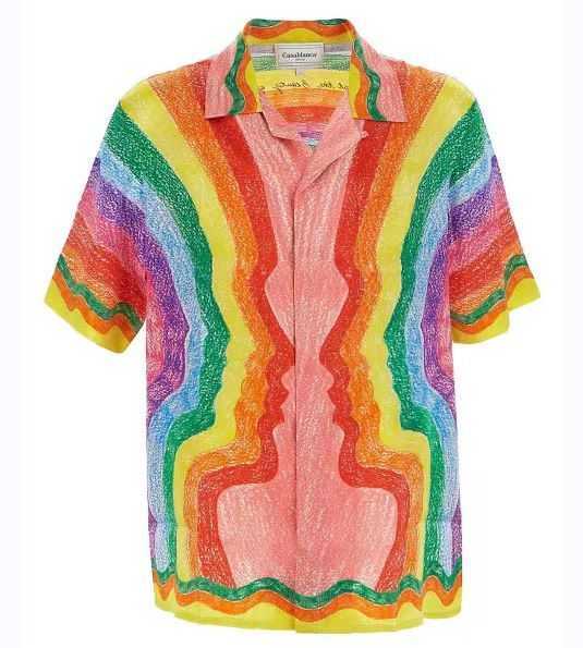 Casablanca 23ss Designer Shirt Colored Portrait Rainbow Eyes Unisex Twill Silk Short Sleeve Shirts Summer Beach Polos Casablanc, White2
Casablanca 23ss Designer Shirt Colored Portrait Rainbow Eyes Unisex Twill Silk Short Sleeve Shirts Summer Beach Polos Casablanc, White2