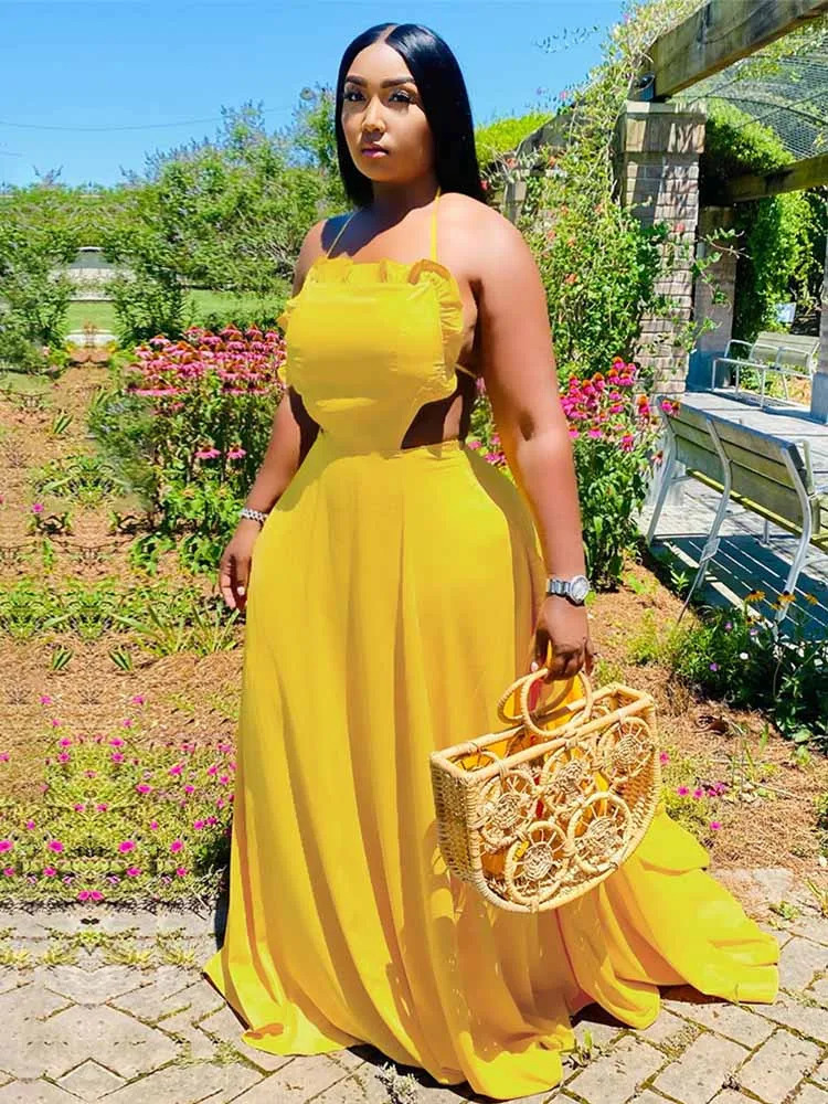 Women's Knits Tees Long Maxi Dress for Womens Elegance Streetwear Backless Dresses Sexy Halter Boho Beach Wholesale Bulk Drop 231128