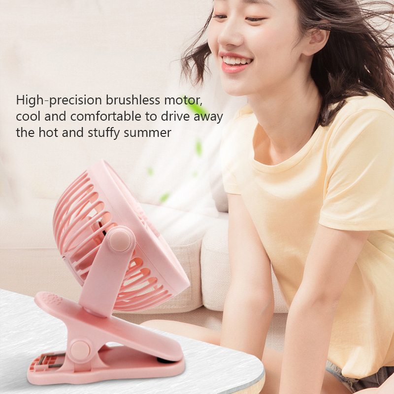 Portable Mini Hand Clip Fan USB Rechargeable Quiet Desktop Electric Fan High Quality Student Dormitory Small Cooling Ventilador