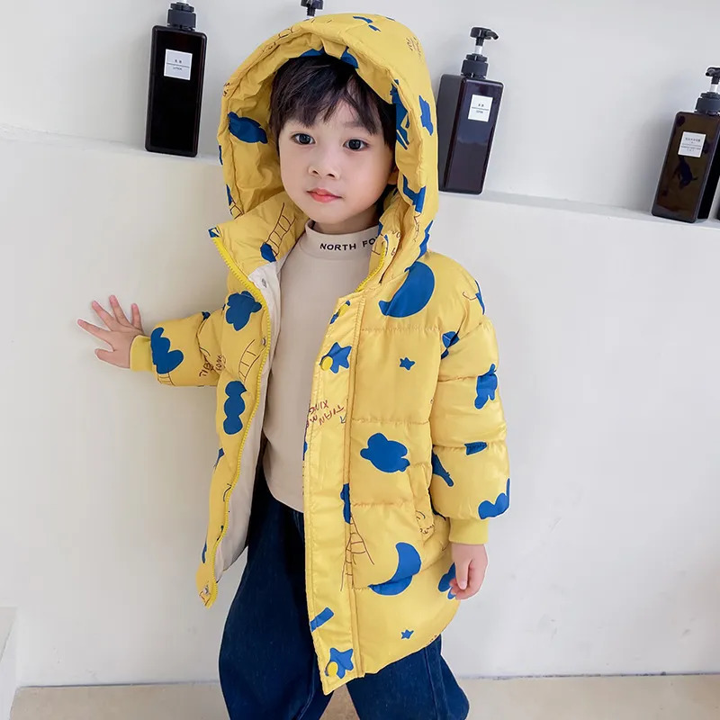 Down Coat Girls Boys Down Jacket Winter Coats Children Clothes Hooded Windbreaker Coat For Kids 2-7 Years Cotton Warm Outerwear 231128