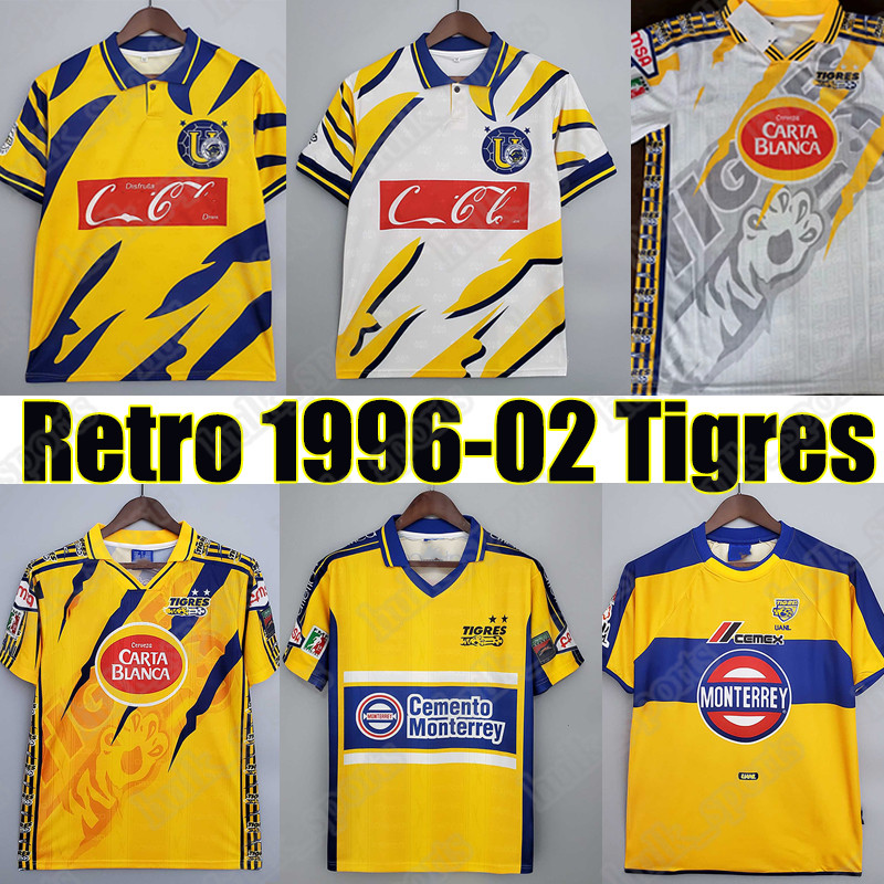 LIGA MX MEXICO TIGRES GIGNAC Retro Soccer Jerseys 1996 1997 1998 1999 2000 2001 2002 home yellow Vintage football shirts 97 98 99 00 01 02 classic tiger uniforms, Laohu 1997-98 grey
LIGA MX MEXICO TIGRES GIGNAC Retro Soccer Jerseys 1996 1997 1998 1999 2000 2001 2002 home yellow Vintage football shirts 97 98 99 00 01 02 classic tiger uniforms, Laohu 1997-98 grey