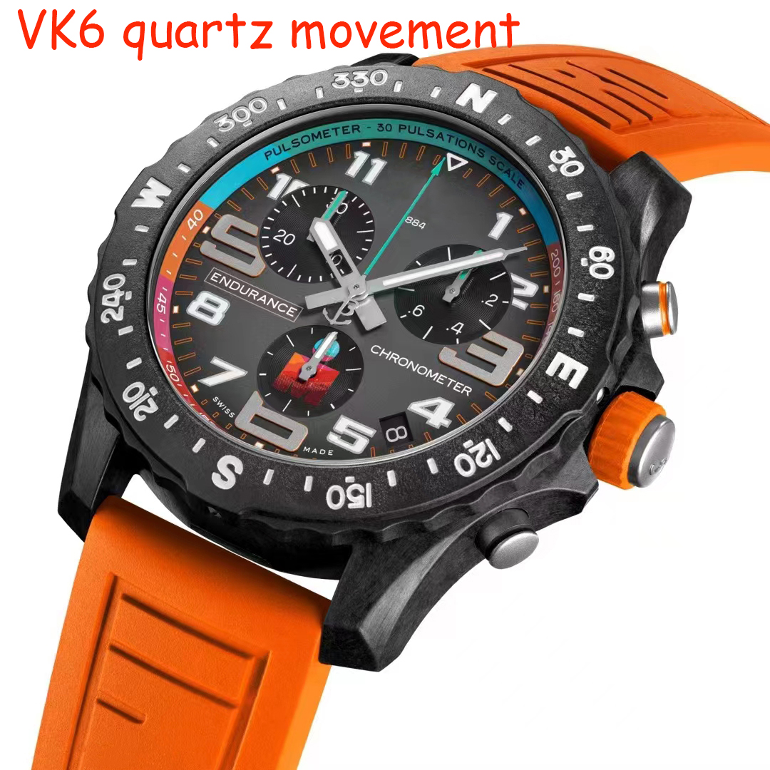 Top Hot Endurance Pro Avenger Chronograph Luxury Men's Watch's Watch de haute qualité Vk6 Quartz Chronographs Watchs Multipt Classic Rubber Strap