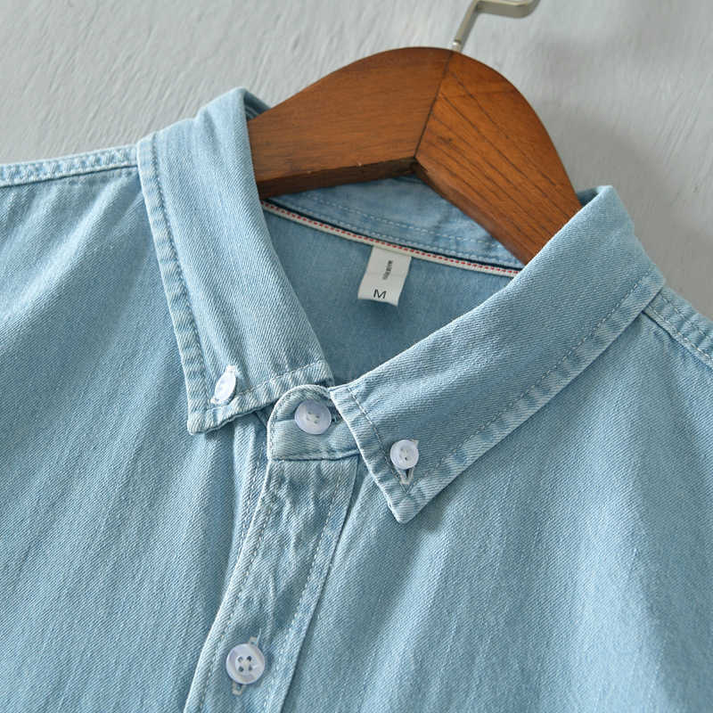 Men's Jackets New Japanese Fashion Youth Shirt Jacket Men's Casual Long Sleeve Denim Shirt Men's Coatljk