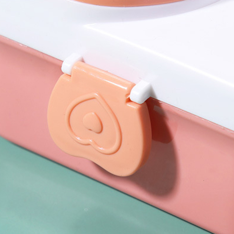 Cups Dishes Utensils School Kids Bento Lunch Box Rectangular Leakproof Plastic Anime Portable Microwave Food Container Lonchera School Child Lunchbox 