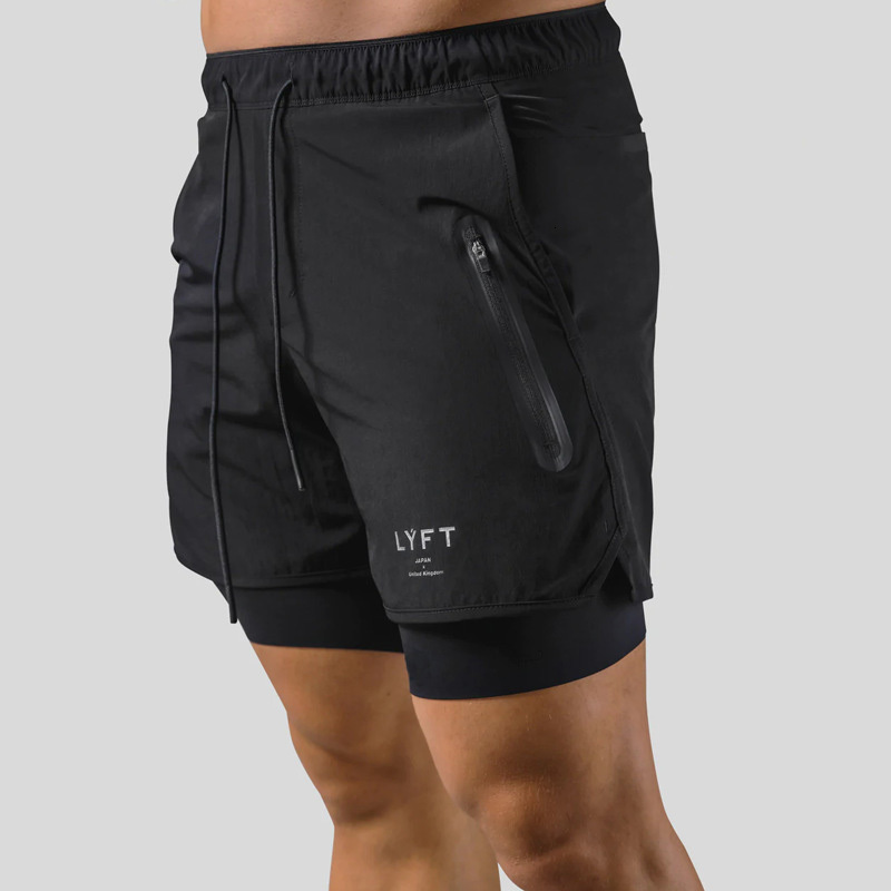 Men's Shorts Street Fashion Shorts Men's2 In1 Double Layer Quick Dry Sports Style Fitness Jogging Workout Men's Casual Shorts 230428