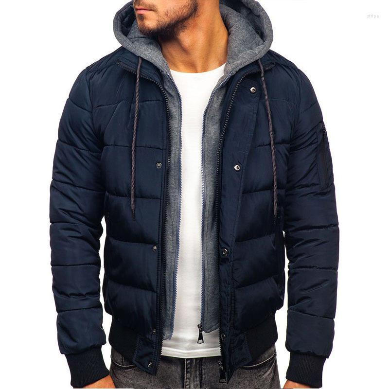 Men' Jackets 2023 Autumn Winter Men' Cotton-padded Jacket Thick Warm Fake Two-piece Fashion Hooded Cotton Clothes Male Tracksuit XXXL, Navy blue
Men' Jackets 2023 Autumn Winter Men' Cotton-padded Jacket Thick Warm Fake Two-piece Fashion Hooded Cotton Clothes Male Tracksuit XXXL, Navy blue