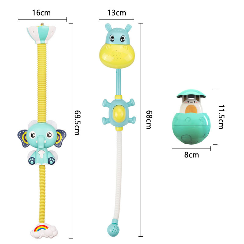 Bath Toys Baby bath toy electric elephant with suction cup shower head adjustable sprinkler baby bathtub spray water toy suitable for children gifts 2