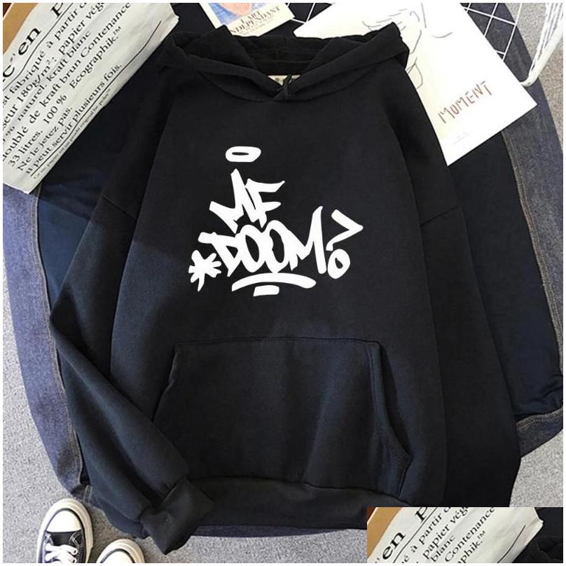 Men'S Hoodies & Sweatshirts Mens Hoodies Mf Doom Mf-Doom Rapper Print Hoodie Novelty Autumn/Winter Sweatshirt O Neck Long Sleeve Cloth Otn1E