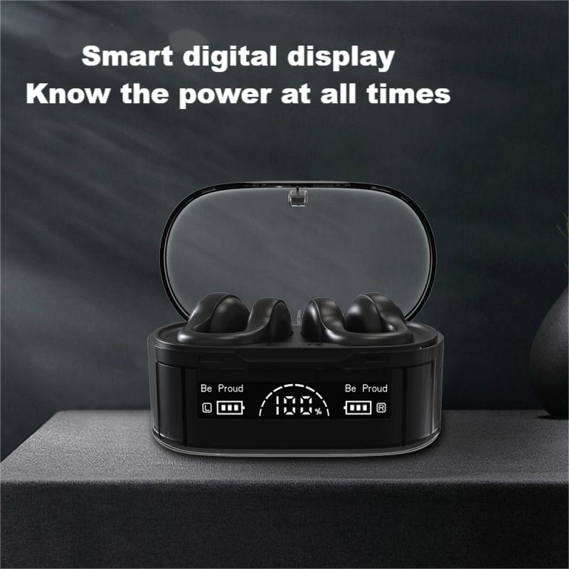 TWS Bluetooth headset Clip-on ears Wireless Earphone Fingerprint control HZC-43 model Built-in Microphone LED display Headphone Sport Earphone Music h