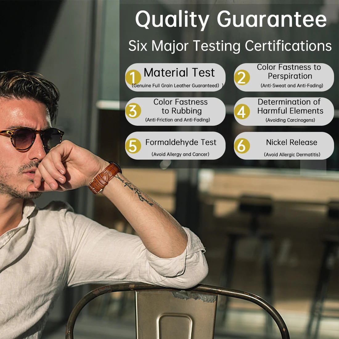 Watch Bands Genuine Cow Leather Watchband Quick Release Watch Strap Band Bracelets Belt Black Brown Butterfly Buckle Replacement 1824mm 231128