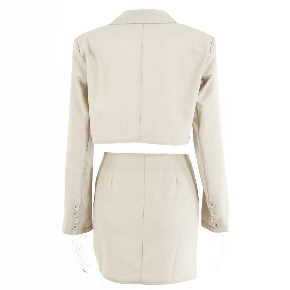 Two Piece Dress Articat V Neck Casual Sexy Two Piece Set Women Fashion Long-Sleeve Top Bodycon Short Dress Spring Summer Clothing 230428