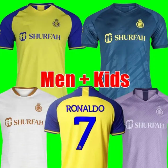 Al Nassr FC Soccer Jerseys t shirt Ronaldo Home Yellow Away CR7 Gonzalo Talisca Ghislain Konan Vincent Aboubakar Men 22 23 Al-Nassr FC KIDS WOMAN, Adult home+league patch
Al Nassr FC Soccer Jerseys t shirt Ronaldo Home Yellow Away CR7 Gonzalo Talisca Ghislain Konan Vincent Aboubakar Men 22 23 Al-Nassr FC KIDS WOMAN, Adult home+league patch