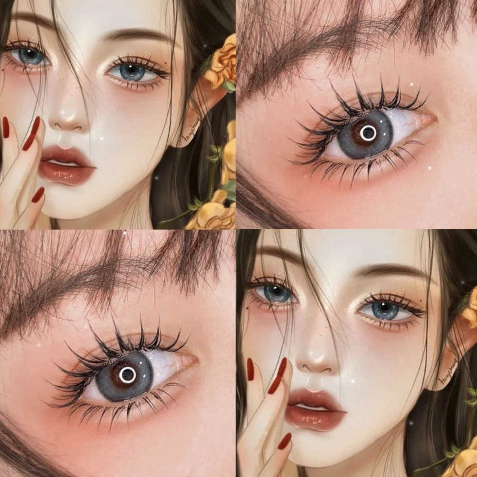 3 PCFalse Eyelashes Mikiwi Manga Lashes japanese Clear Band Multipack False Eyelashes Natural Look Anime Strip Lashes Wispy Lashes Z0428