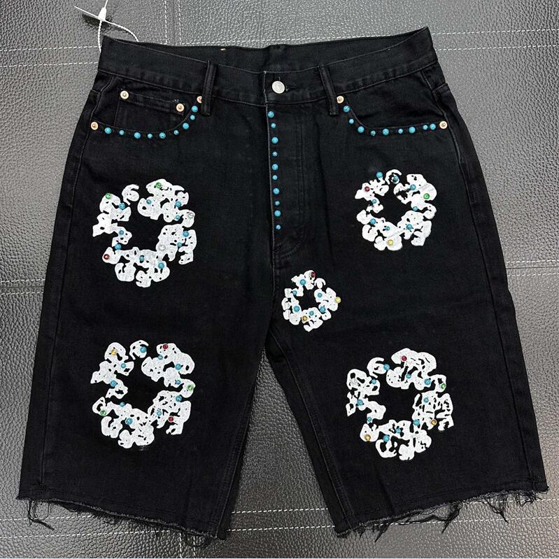 Washed Denim Jeans Shorts Men's Plus Size Shorts Women