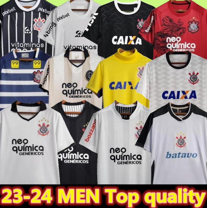 Corinthian Soccer Jerseys 2023 2024 GABRIEL 00 01 09 10 11 12 14 15 18 19 22 23 football 100th shirt 2000 2009 2010 2011 2012 2014 retro Fans Player version uniform