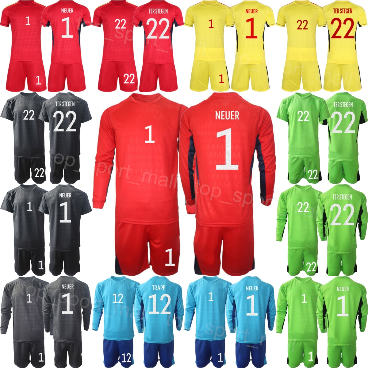National Team 23 24 Germanys Goalkeeper 1 Manuel Neuer Jersey Soccer Set Man Kids Long Sleeve Kevin Trapp Marc-Andre Ter Stegen Oliver Kahn Ulreich Football Shirt