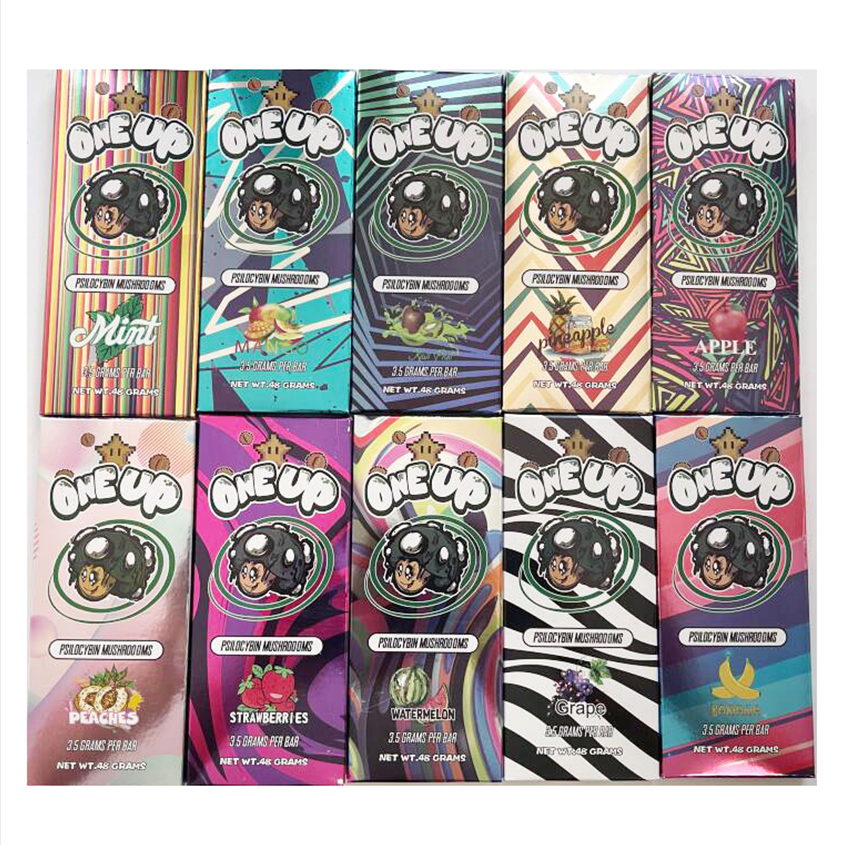 One Up Mushroom Chocolates Bars Packing Box Empty packaging boxes degradable Pack pineapple mint mango grape wholesale
One Up Mushroom Chocolates Bars Packing Box Empty packaging boxes degradable Pack pineapple mint mango grape wholesale