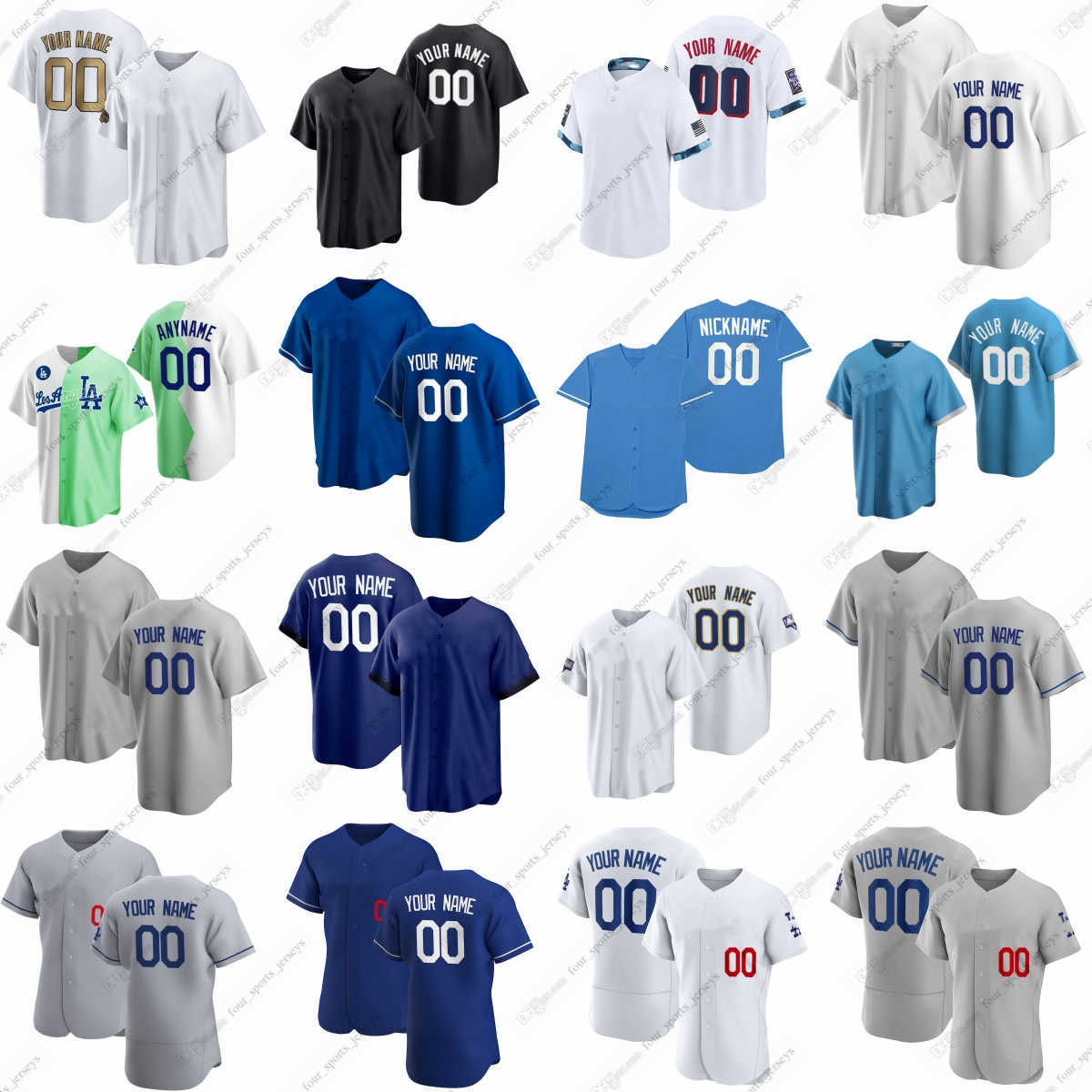 2023 Custom Jackie Robinson Baseball Jerseys Mike Piazza Freddie Freeman Mookie Betts Clayton Kershaw Cody Bellinger Yency Almonte Phil Bickford Justin Bruihl, Men sizes--6xl
2023 Custom Jackie Robinson Baseball Jerseys Mike Piazza Freddie Freeman Mookie Betts Clayton Kershaw Cody Bellinger Yency Almonte Phil Bickford Justin Bruihl, Men sizes--6xl