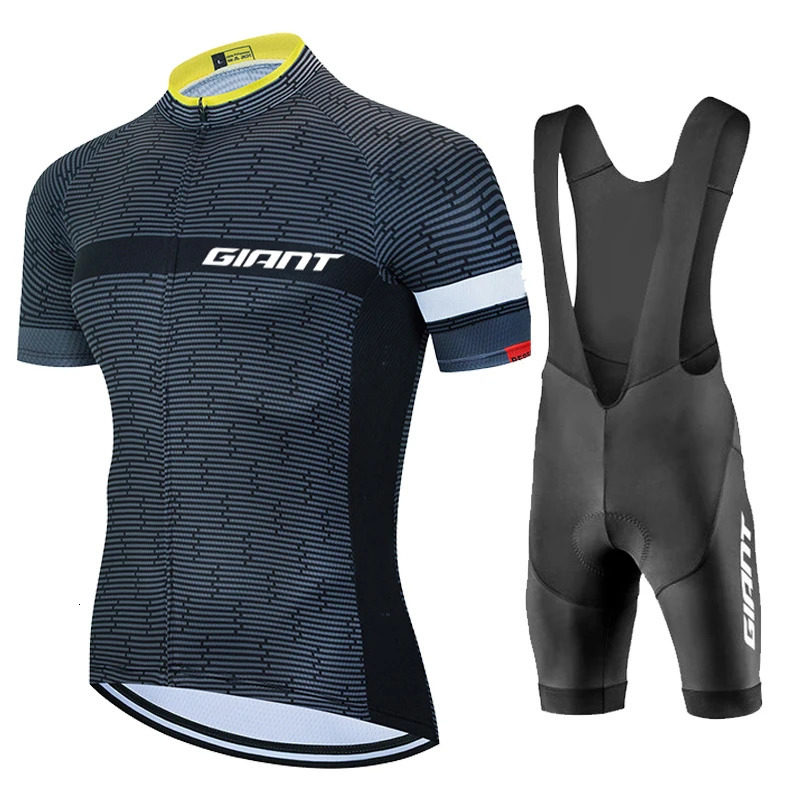 Cycling Jersey Sets Set GIANT Mens Summer Short Sleeve MTB Bicycle Uniform Ropa Ciclismo Maillot Clothing Suit 231127