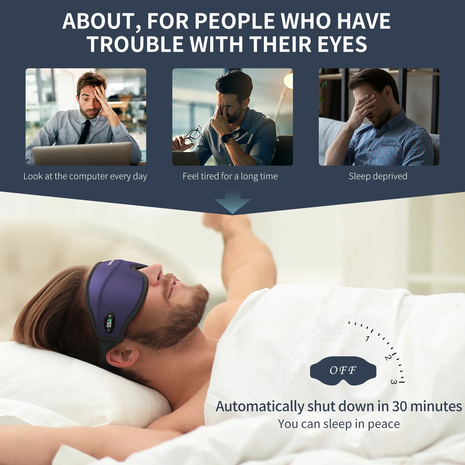 Face Care Devices Kensen Eye Massager Heating Eyes Mask with Airbag Massage For Migraines Fatigue for dark circle Eye mask massager for sleeping 23112