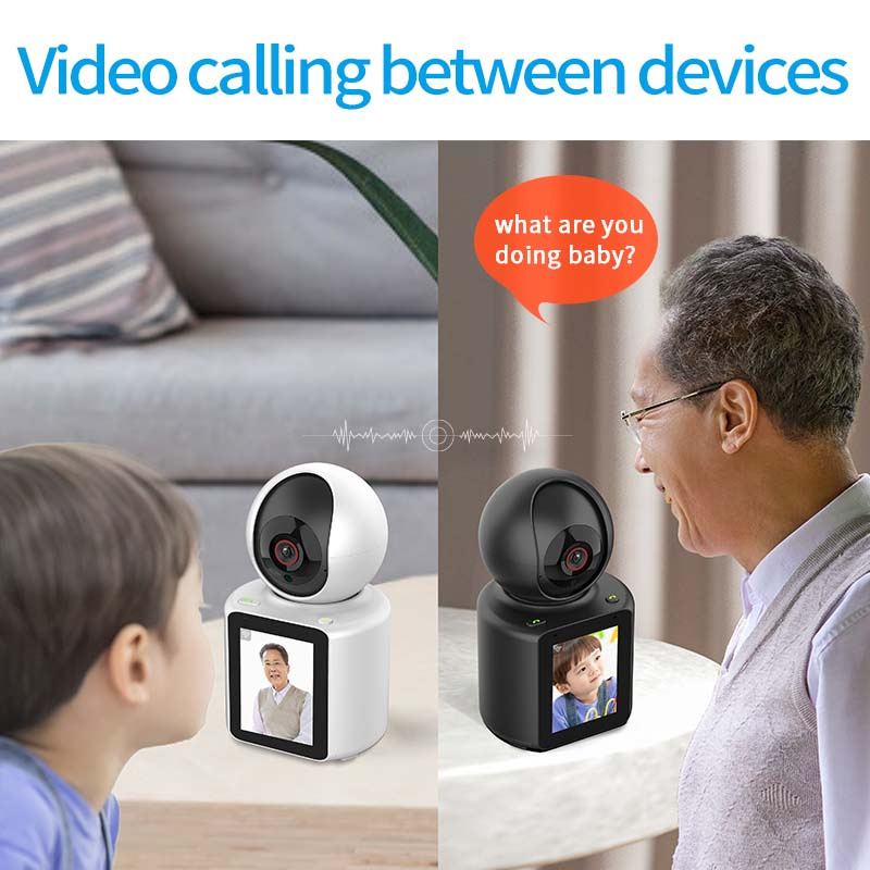 Smart WIFI Camera with 2.8 Inch Screen 1080P Two-way Audio AI Video Call Baby Monitor CCTV Surveillance Security Wireless Camera