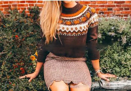 Women's Sweaters Pumpkin Knitted Pullovers Women Christmas Jumper Halloween Soft Warm Sweater Loose Knitwear Autumn Winter Top 231127