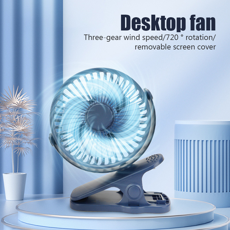 Portable Mini Hand Clip Fan USB Rechargeable Quiet Desktop Electric Fan High Quality Student Dormitory Small Cooling Ventilador