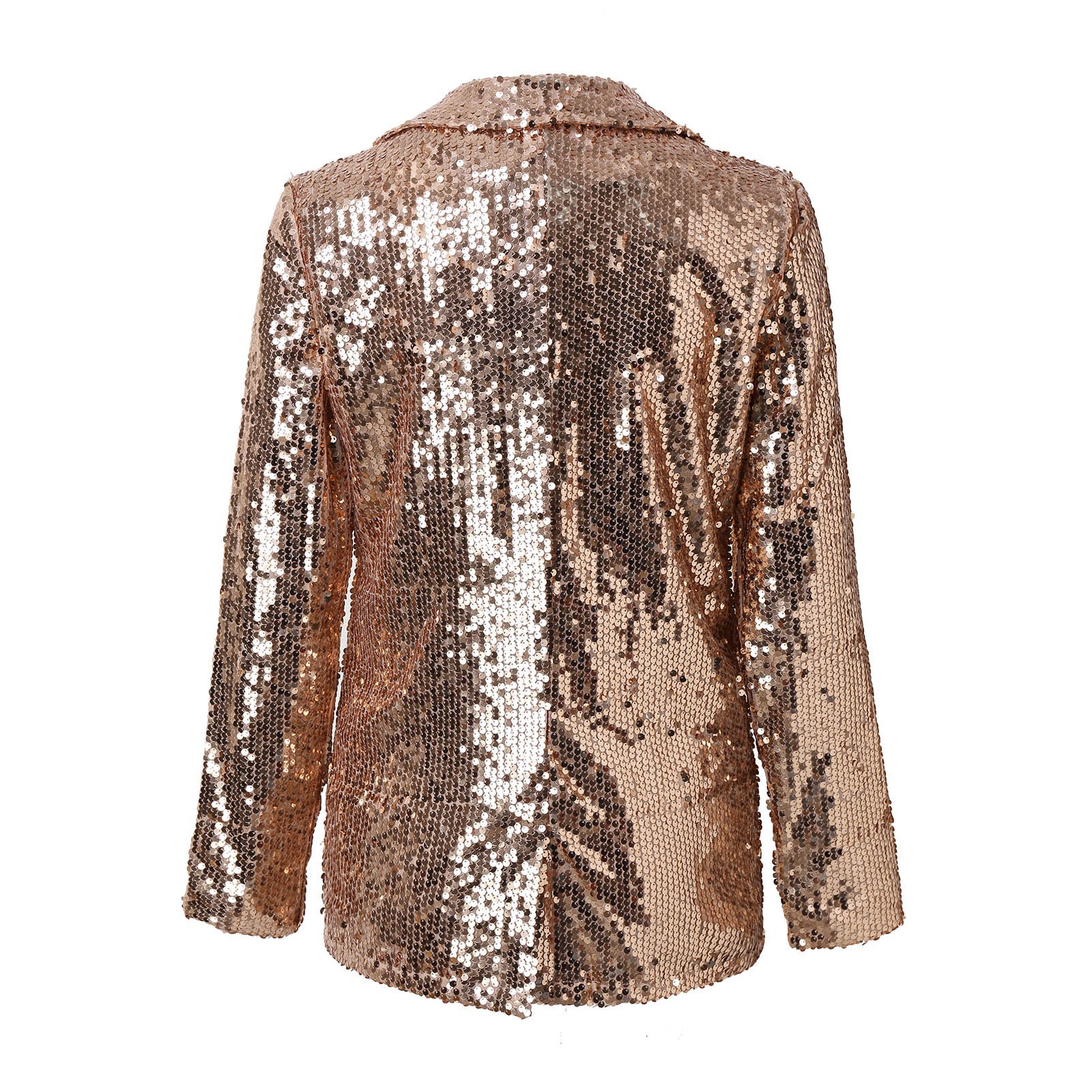 Women's Jackets Casual sequin top with multi colored sequins, long sleeved style suit jacket
