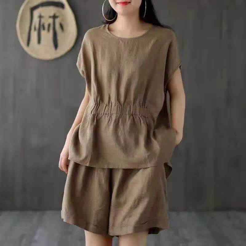 Two Piece Dress Women Blue Suit Casual Loose Long Sleeve Shirt Summer Tops And Mini Shorts Fashion Tracksuit Two Piece Set Outfits 2 230428