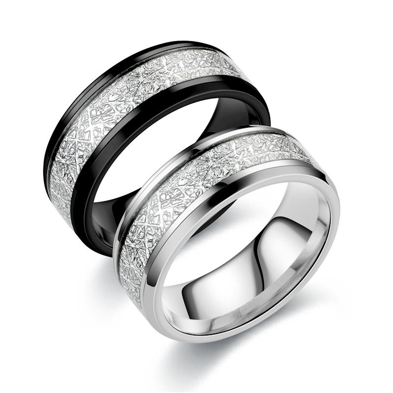 Men'S Fashion Rime Titanium Steel Ring Rime Grain Hot Style Personality Trend Ring Female Senior Design Feeling Man Ring Rings Unique 3pcs/Lot