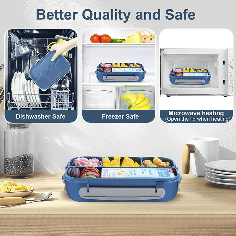 Cups Dishes Utensils Food Box Tiffin Box Lunchbox School Children Balance Bento Box 4 Compartment Lunch Box Kitchen Accessories Children Snack Holder 