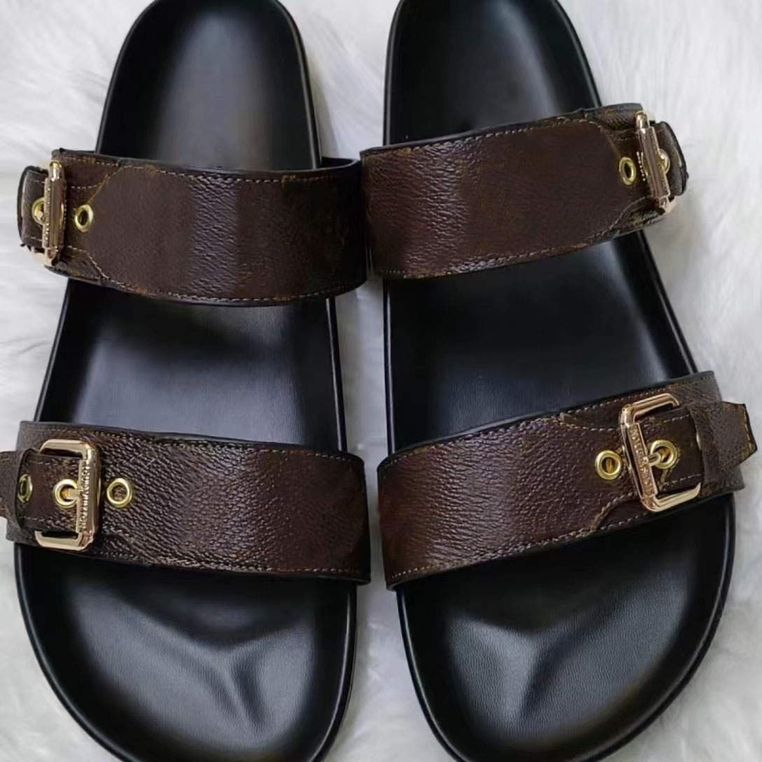 news Leather Sandals and lippers BOM DIA Half Slippers Flat Bottom Soft Bottom Double Buckle Adjusted Gold Buckles Women Summer Slipper, #2
news Leather Sandals and lippers BOM DIA Half Slippers Flat Bottom Soft Bottom Double Buckle Adjusted Gold Buckles Women Summer Slipper, #2