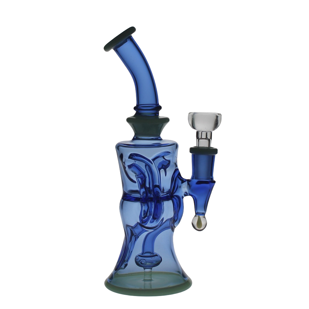 SAMLGlass GIL Klein Bong Hookahs Diffusion Glass Recycler Smoking Water Pipe Bowl Size 14.4mm PG3060(FC-GIL Klein)