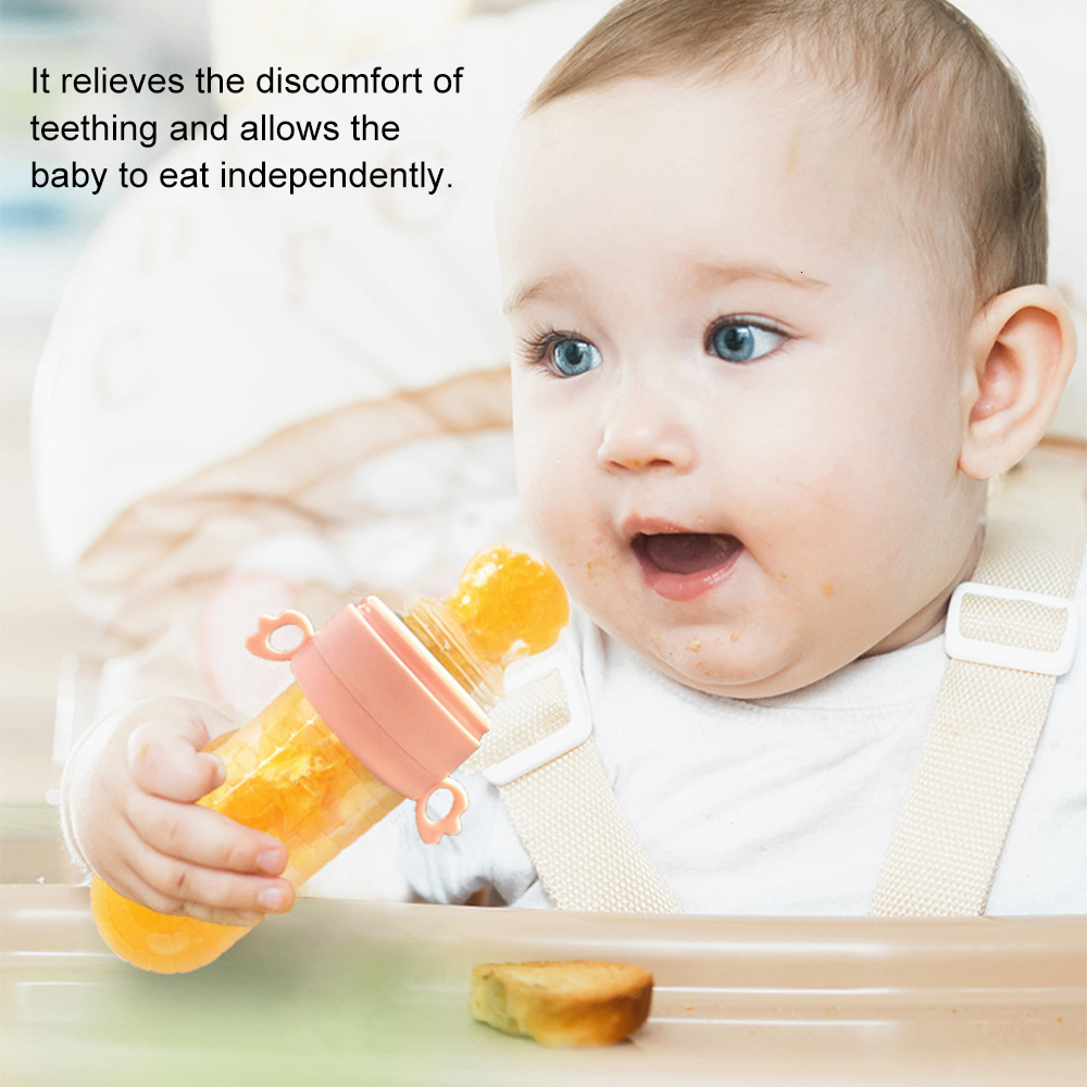 Baby Bottles# Feeding Spoon Teether Silicone Rice Paste Cereal Fruits Squeeze Feeder born 230427